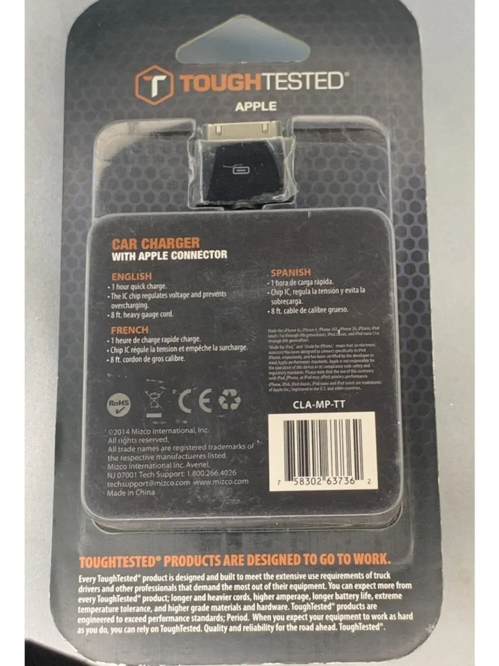ToughTested Apple 30-pin Connector Car Charger Quick Charge NEW